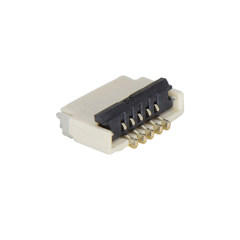 Pitch 0.50mm 90°H1.00mm 卧贴双面接后掀盖 SMT型 FPC